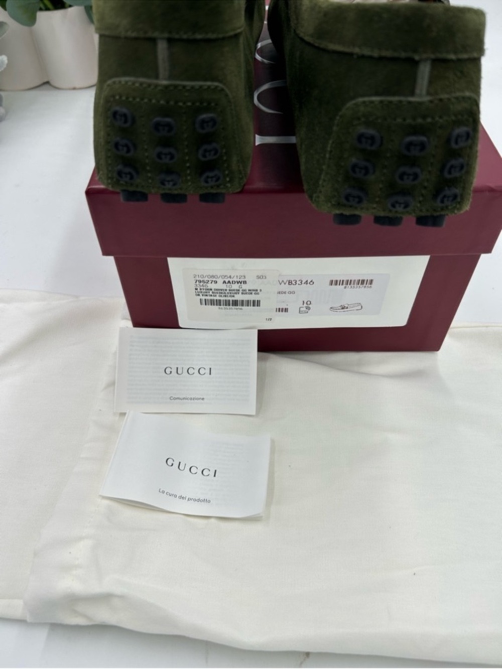 Men’s Gucci JORDY GUCCISSIMA suede loafer size 10 fits 10.5 US made Italy - Picture 6 of 12